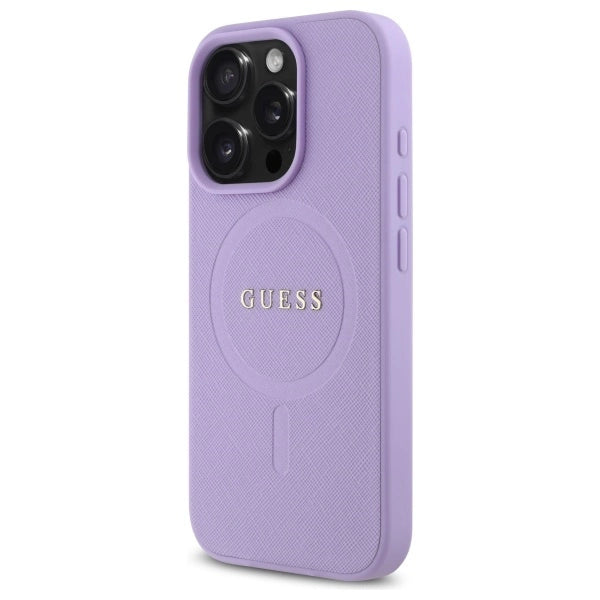 Guess Saffiano MagSafe iPhone 16 Pro Max Case - Purple_1
