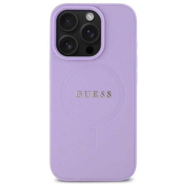Guess Saffiano MagSafe iPhone 16 Pro Max Case - Purple_2