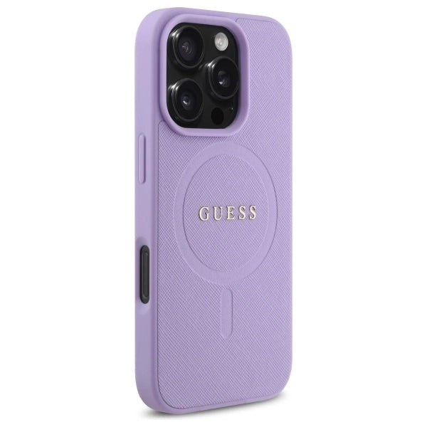 Guess Saffiano MagSafe iPhone 16 Pro Max Case - Purple_3