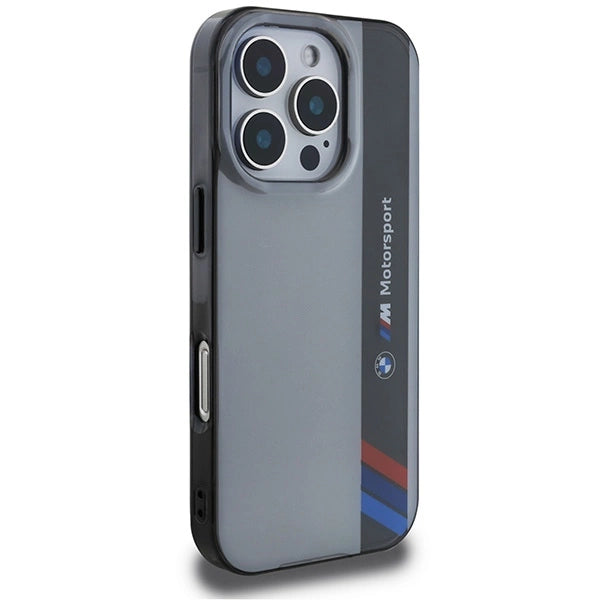 BMW Motosport IML Vertical Stripe iPhone 16 Pro Case - Gray_3
