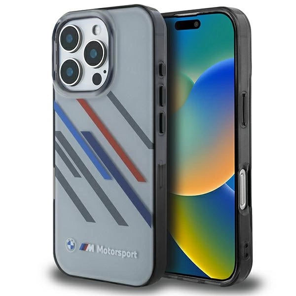 BMW Motosport IML Random Stripes iPhone 16 Pro Case - Gray_0