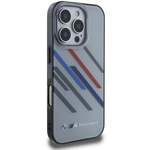 BMW Motosport IML Random Stripes iPhone 16 Pro Case - Gray_3