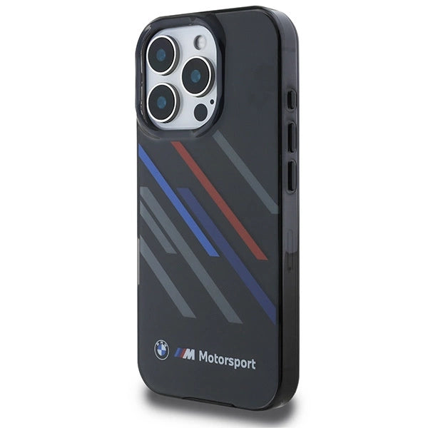 BMW Motosport IML Random Stripes iPhone 16 Pro Case - Black_1
