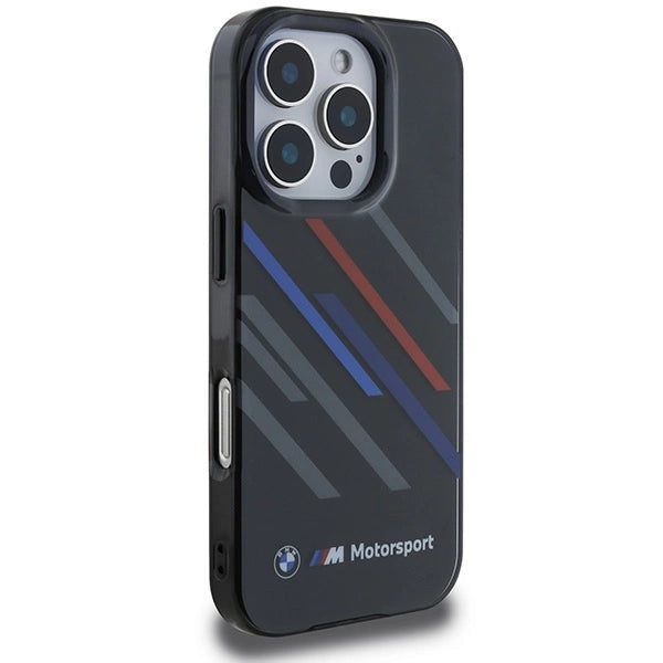BMW Motosport IML Random Stripes iPhone 16 Pro Case - Black_3