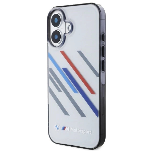 BMW Motosport IML Random Stripes iPhone 16 Plus Case - Gray_1