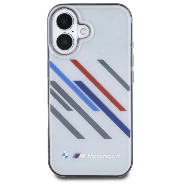 BMW Motosport IML Random Stripes iPhone 16 Plus Case - Gray_2