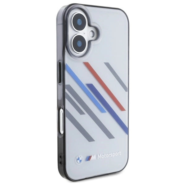 BMW Motosport IML Random Stripes iPhone 16 Plus Case - Gray_3
