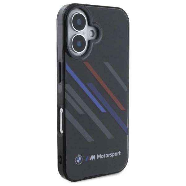 BMW Motosport IML Random Stripes iPhone 16 Plus Case - Black_3