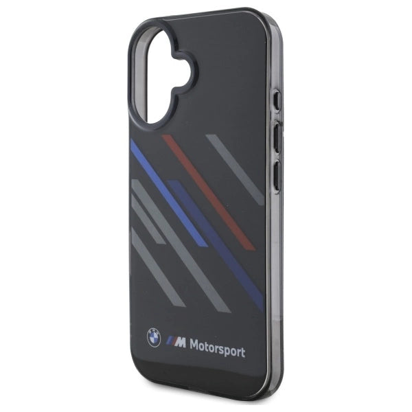 BMW Motosport IML Random Stripes iPhone 16 Plus Case - Black_5