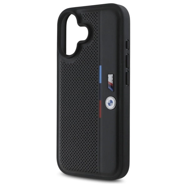 BMW M Perforated Tricolor Detail Line iPhone 16 Case - Black_5