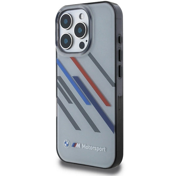 BMW Motosport IML Random Stripes iPhone 16 Pro Max Case - Gray_1