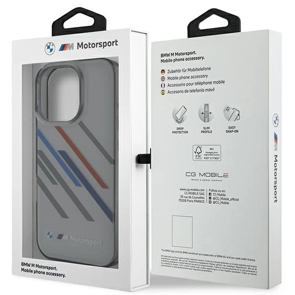 BMW Motosport IML Random Stripes iPhone 16 Pro Max Case - Gray_7