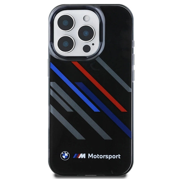 BMW Motosport IML Random Stripes iPhone 16 Pro Max Case - Black_2