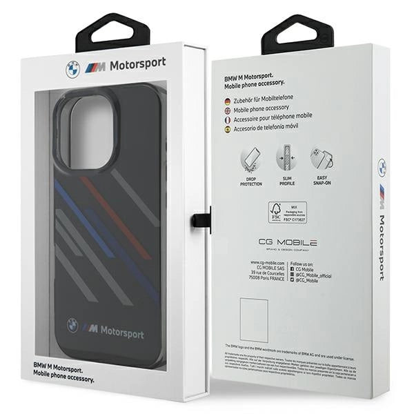 BMW Motosport IML Random Stripes iPhone 16 Pro Max Case - Black_7