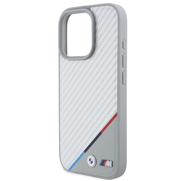 BMW M Carbon Tricolor Line MagSafe Case for iPhone 16 Pro - Gray_5