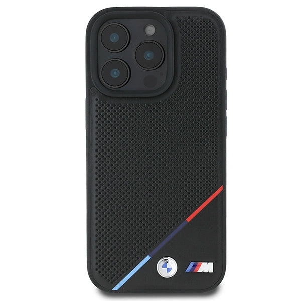 BMW M Perforated Tricolor Line MagSafe Case for iPhone 16 Pro - Black_2