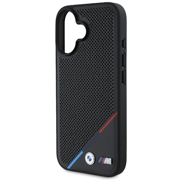BMW M Perforated Tricolor Line MagSafe Case for iPhone 16 Plus - Black_5