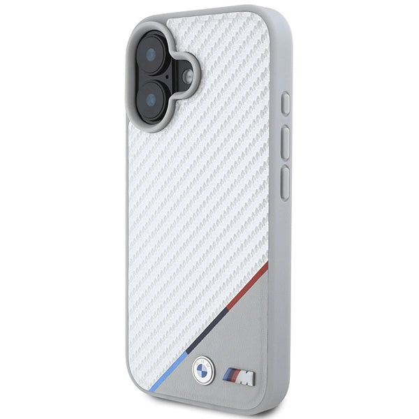 BMW M Carbon Tricolor Line MagSafe iPhone 16 Case - Gray_1