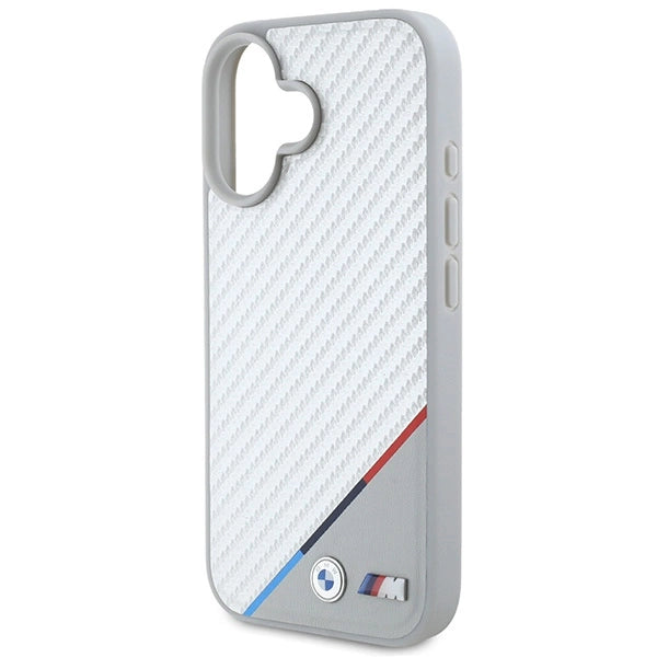 BMW M Carbon Tricolor Line MagSafe iPhone 16 Case - Gray_5