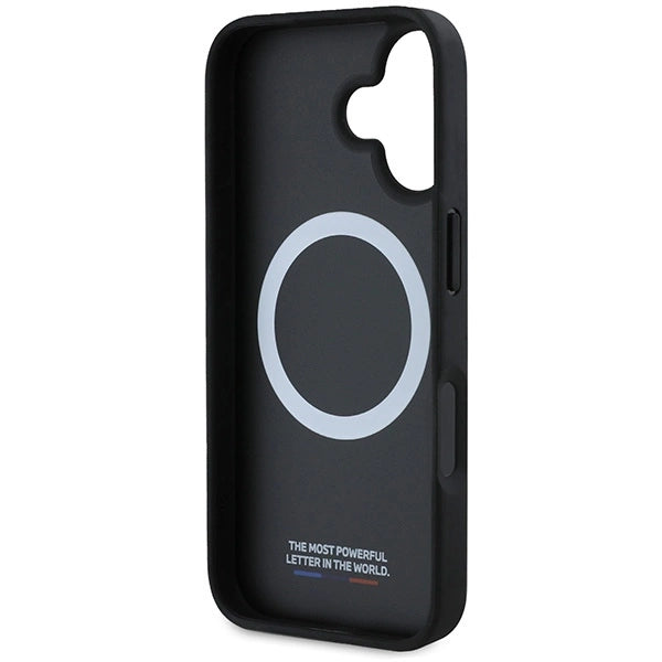 BMW M Perforated Tricolor Line MagSafe iPhone 16 Case - Black_6