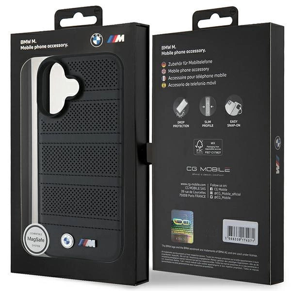 BMW M Perforated And Stitched Line MagSafe case for iPhone 16 - black_7