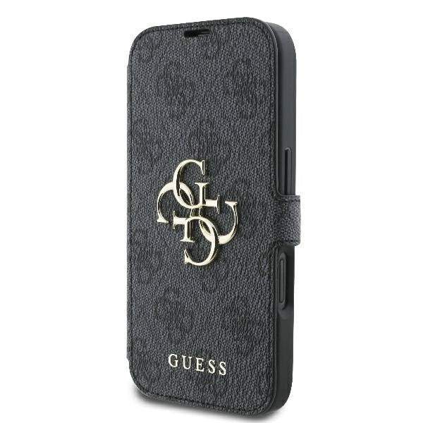 Guess 4G Metal Logo iPhone 16 Case - Black_1