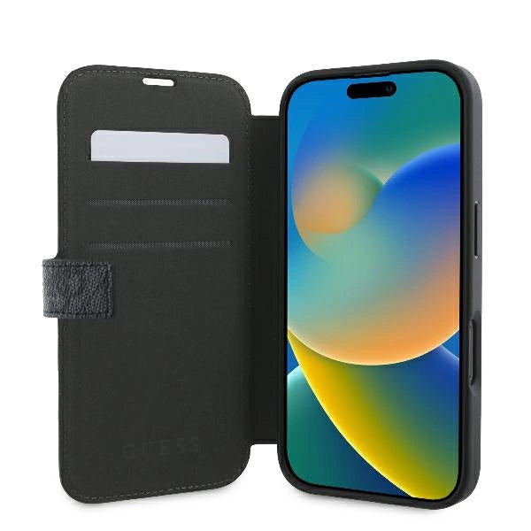 Guess 4G Metal Logo iPhone 16 Case - Black_5
