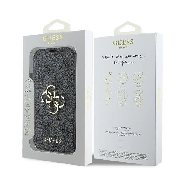 Guess 4G Metal Logo iPhone 16 Case - Black_7