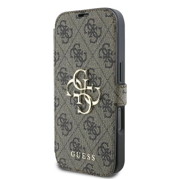Guess 4G Metal Logo iPhone 16 Pro Max Case - Brown_1