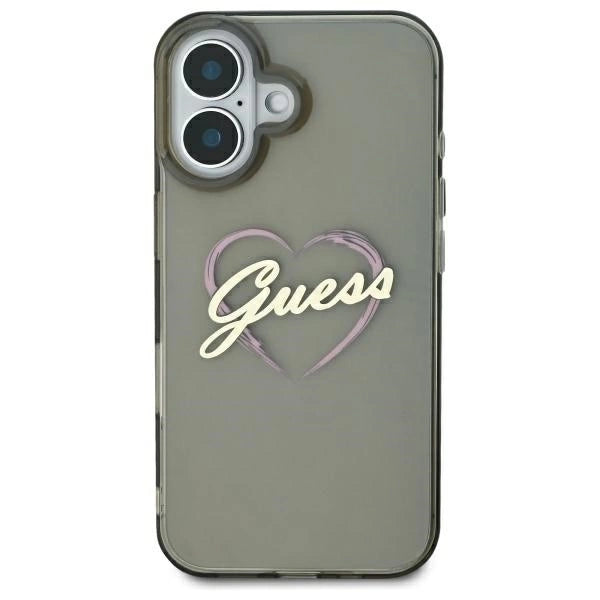 Guess IML Heart Case for iPhone 16 Plus - Black_2