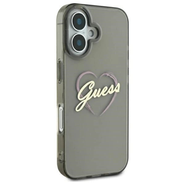 Guess IML Heart Case for iPhone 16 Plus - Black_3