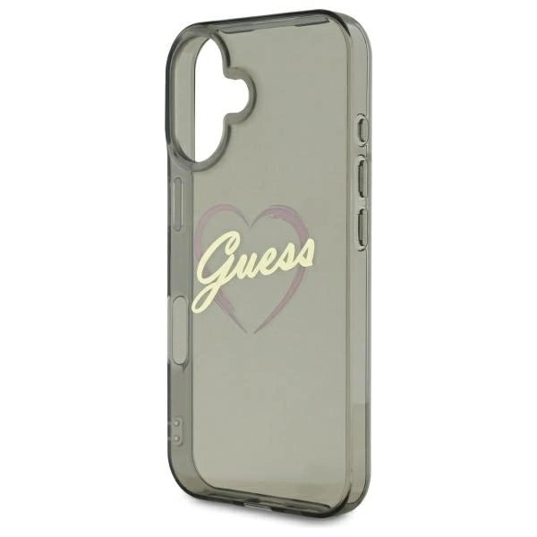 Guess IML Heart Case for iPhone 16 Plus - Black_5