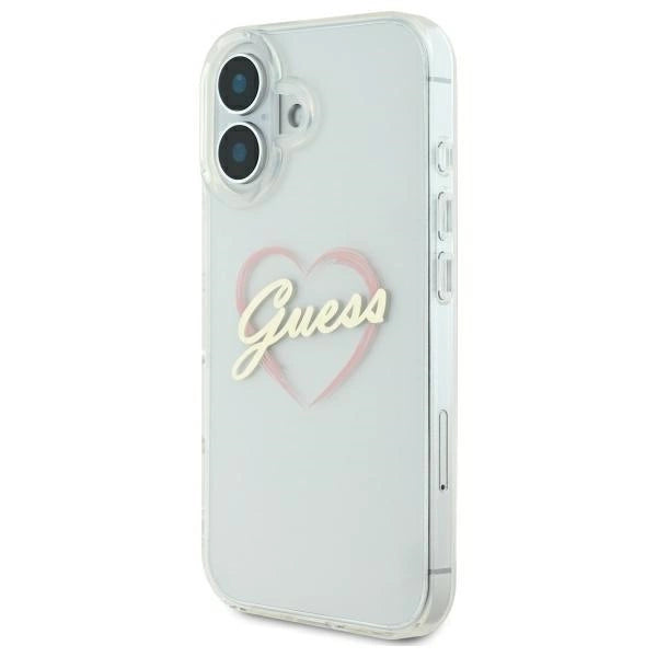 Guess IML Heart iPhone 16 Case - Transparent_1