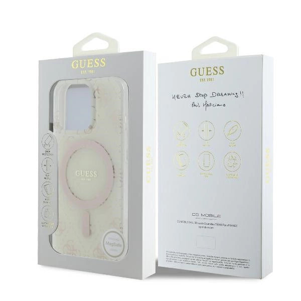 Guess IML 4G Background MagSafe iPhone 16 Pro Case - White_7