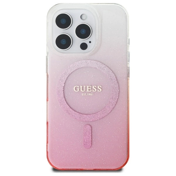 Guess IML Glitter Gradient MagSafe Case for iPhone 16 Pro - Pink_2
