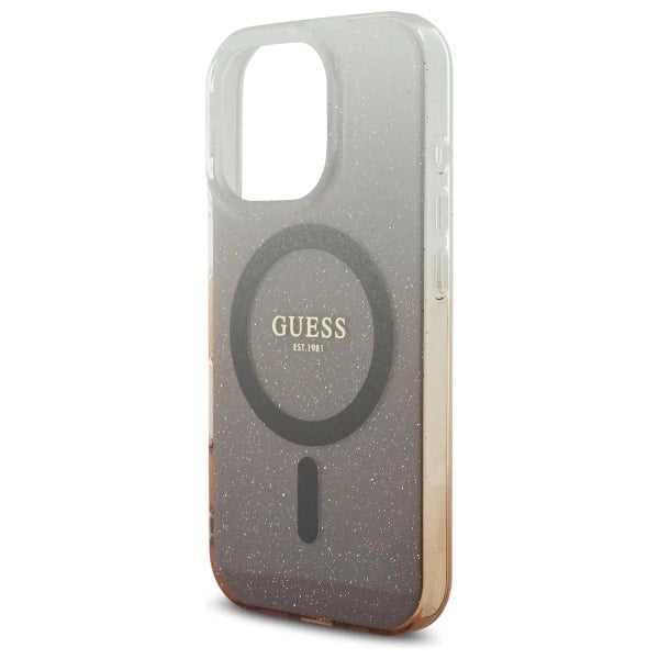 Guess IML Glitter Gradient MagSafe iPhone 16 Pro Case - Brown_5