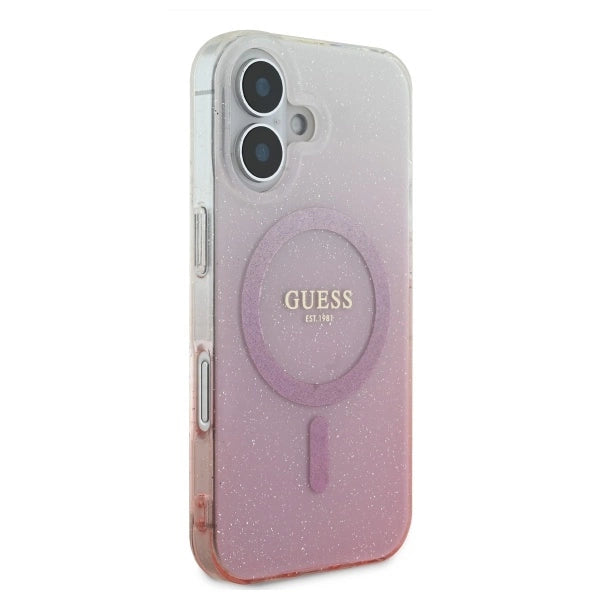 Guess IML Glitter Gradient MagSafe iPhone 16 Case - Pink_3