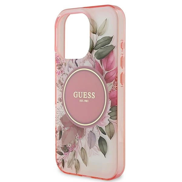 Guess IML Flower & Tonal Circle MagSafe iPhone 16 Pro Max Case - Pink_5