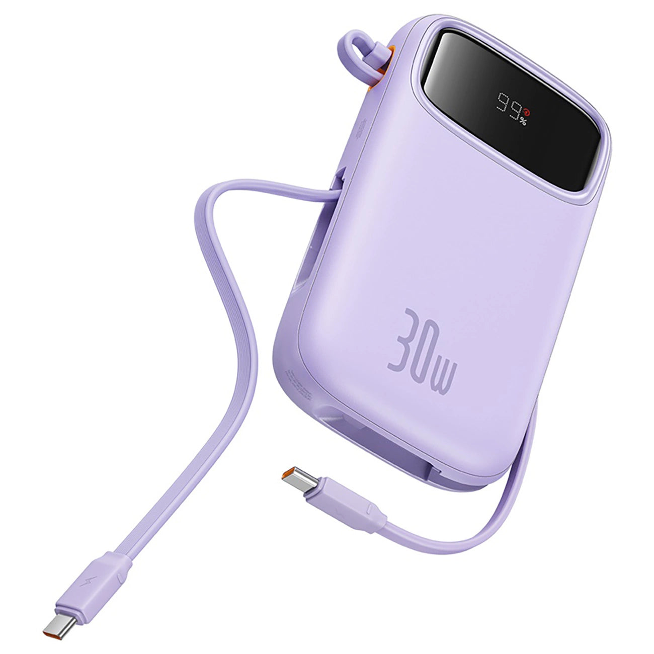 Baseus QPow 2 30W 10000mAh Power Bank with Built-in USB-C Cables - Purple_4