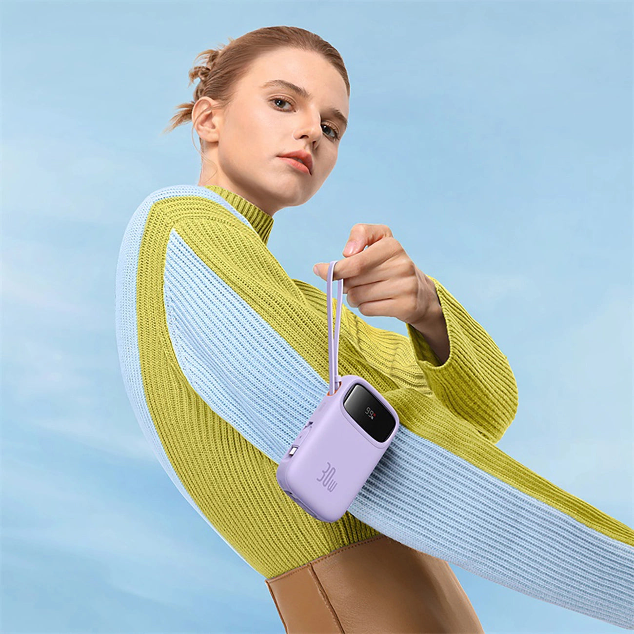 Baseus QPow 2 30W 10000mAh Power Bank with Built-in USB-C Cables - Purple_18