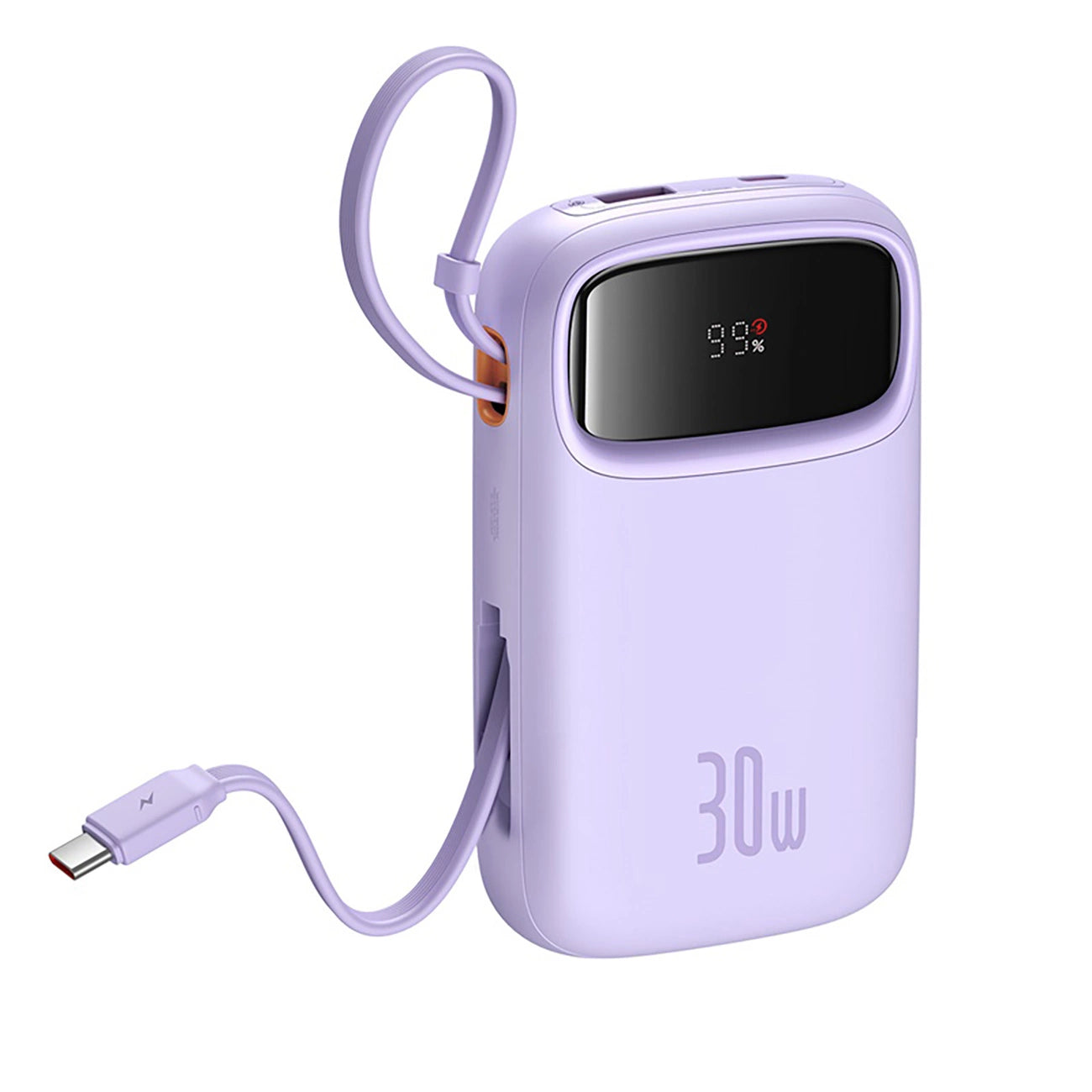 Baseus QPow 2 30W 10000mAh Power Bank with Built-in USB-C Cables - Purple_6