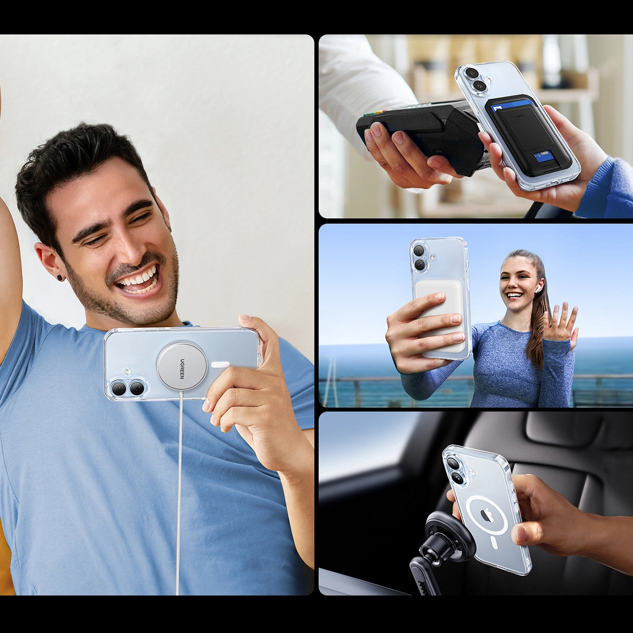 Ugreen Classy Clear Magnetic iPhone 16 Case - Transparent_3