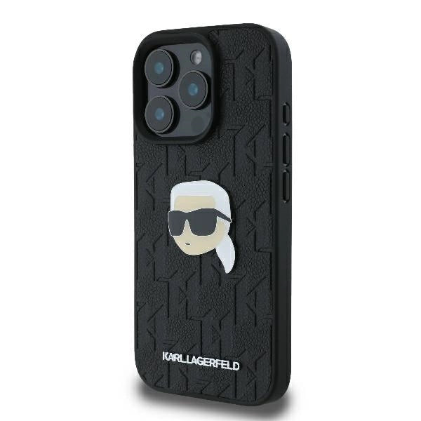 Karl Lagerfeld Monogram Karl Head Pin Case for iPhone 16 Pro 6.3" Black_1