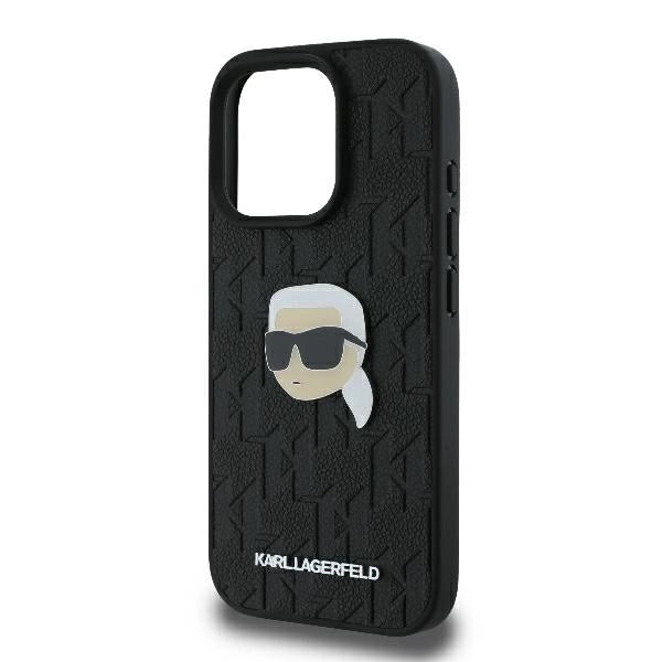 Karl Lagerfeld Monogram Karl Head Pin Case for iPhone 16 Pro 6.3" Black_5