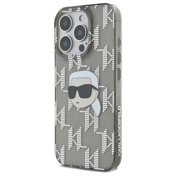 Karl Lagerfeld IML Karl Head Electroplated Case for iPhone 16 Pro Max - Black_1