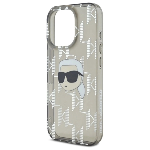 Karl Lagerfeld IML Karl Head Electroplated Case for iPhone 16 Pro Max - Black_5