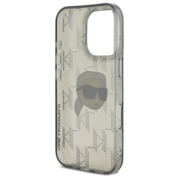 Karl Lagerfeld IML Karl Head Electroplated Case for iPhone 16 Pro Max - Black_6
