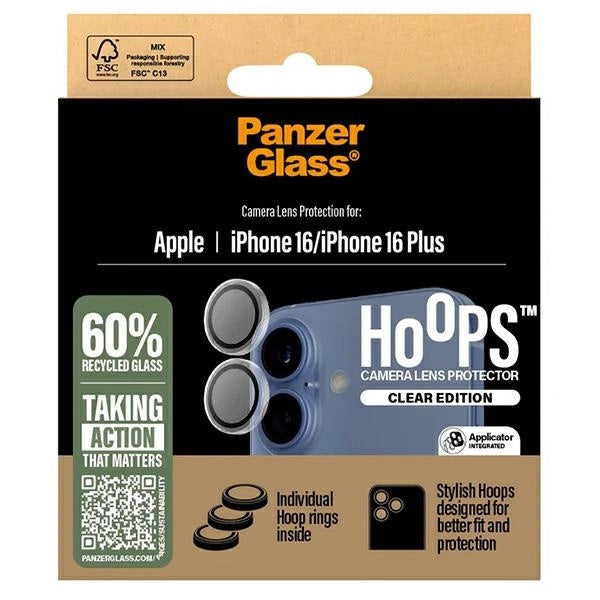 PanzerGlass Hoops Transparent Lens Protector iPhone 16 6.1" / 16 Plus 6.7" 1285_3
