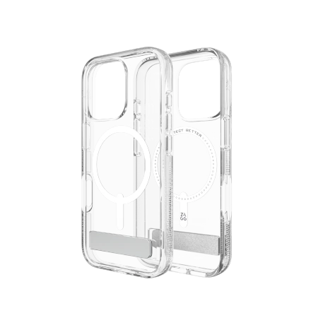 ZAGG Crystal Palace Snap Kickstand MagSafe Case with Stand for iPhone 16 Pro - Clear_2