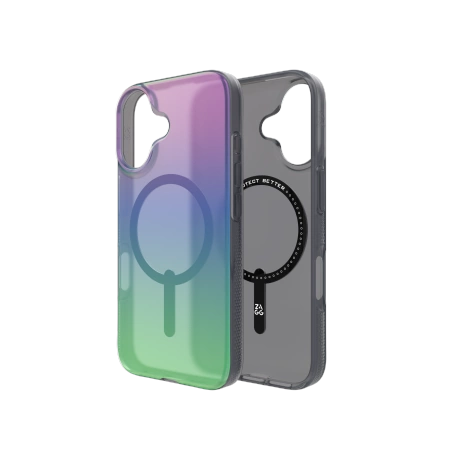 ZAGG Milan Snap Case with MagSafe for iPhone 16 - Green/Purple_2
